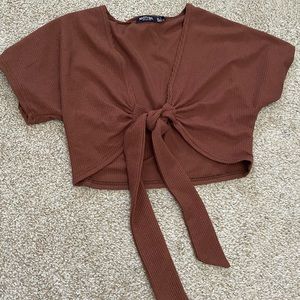 Nasty gal never worn crop tie top